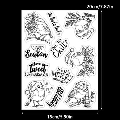 Birds On A Branch In Winter Dies & Stamps Set