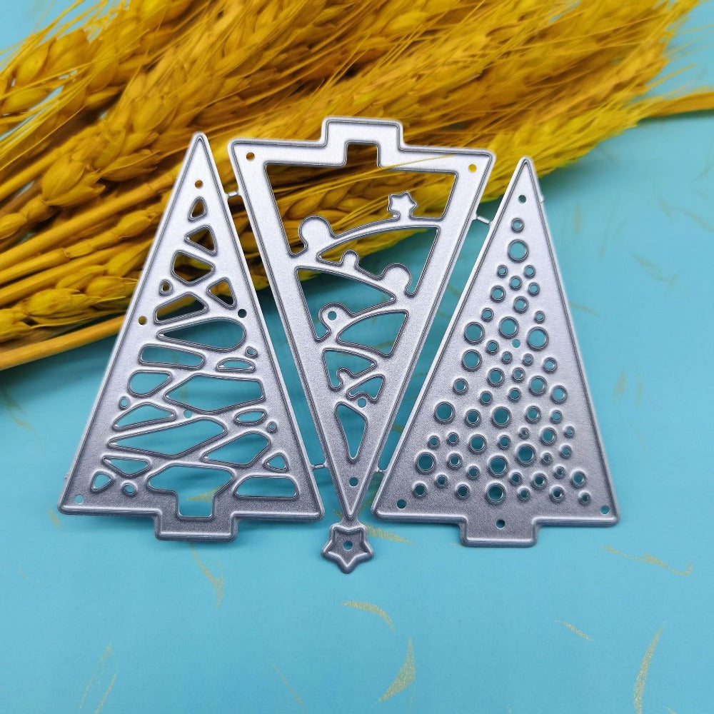 Three Christmas Trees Metal Cutting Dies