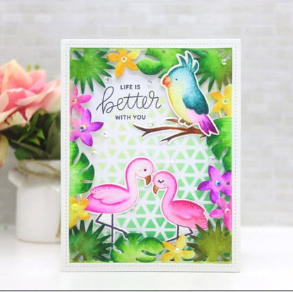 The Flamingo Coconut Tree Dies & Stamps Set