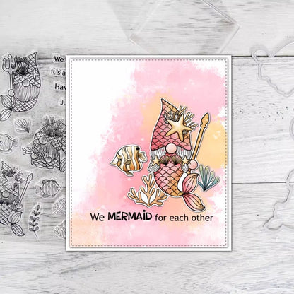 Cute Mermaid Gnomes Dies & Stamps Set