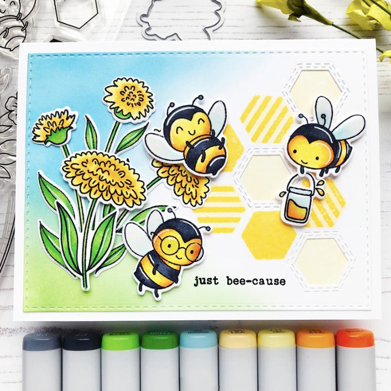 Bee Flower Dies & Stamps Set