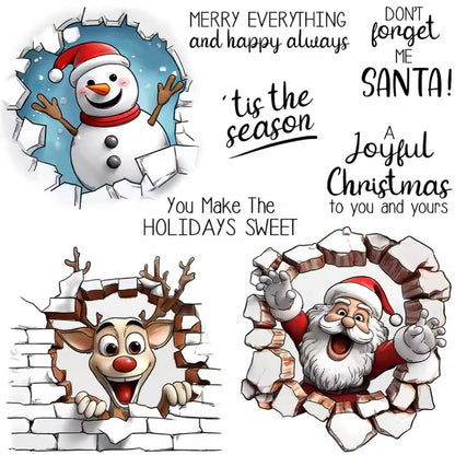 Santa Claus Snowman Elk Dies & Stamps Set
