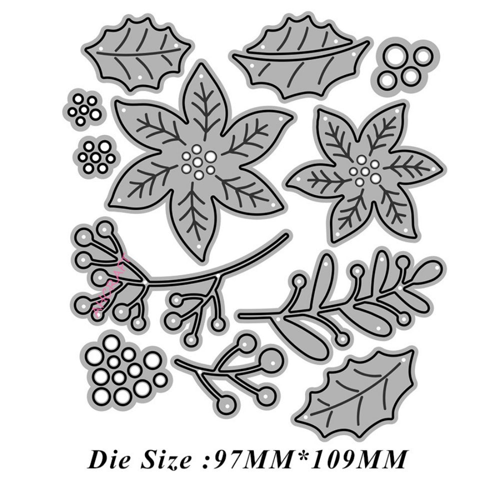 Poinsettia Flowers Metal Cutting Dies