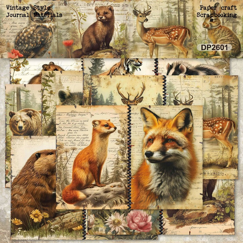 A5 Animal World Journal Scrapbook Paper