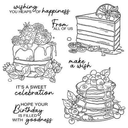 Sweet Birthday Cake Dies & Stamps Set