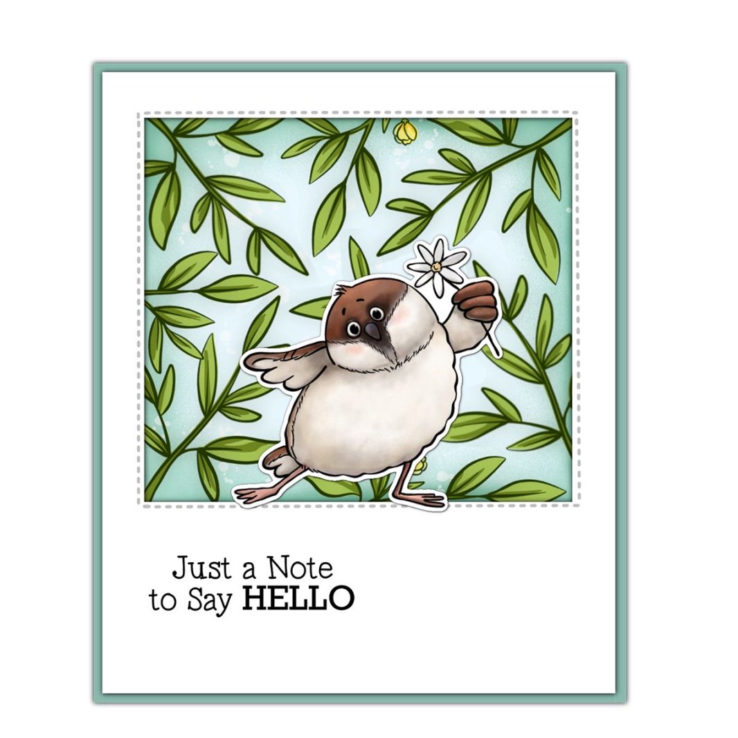 Cute Funny Fat Birds Dies & Stamps Set