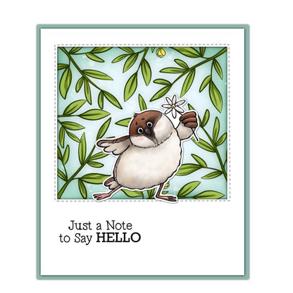 Cute Funny Fat Birds Dies & Stamps Set