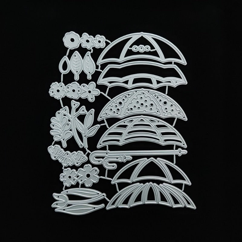 Umbrellas and Flowers Metal Cutting Dies