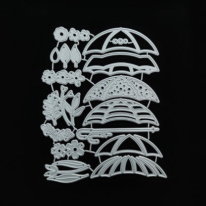 Umbrellas and Flowers Metal Cutting Dies