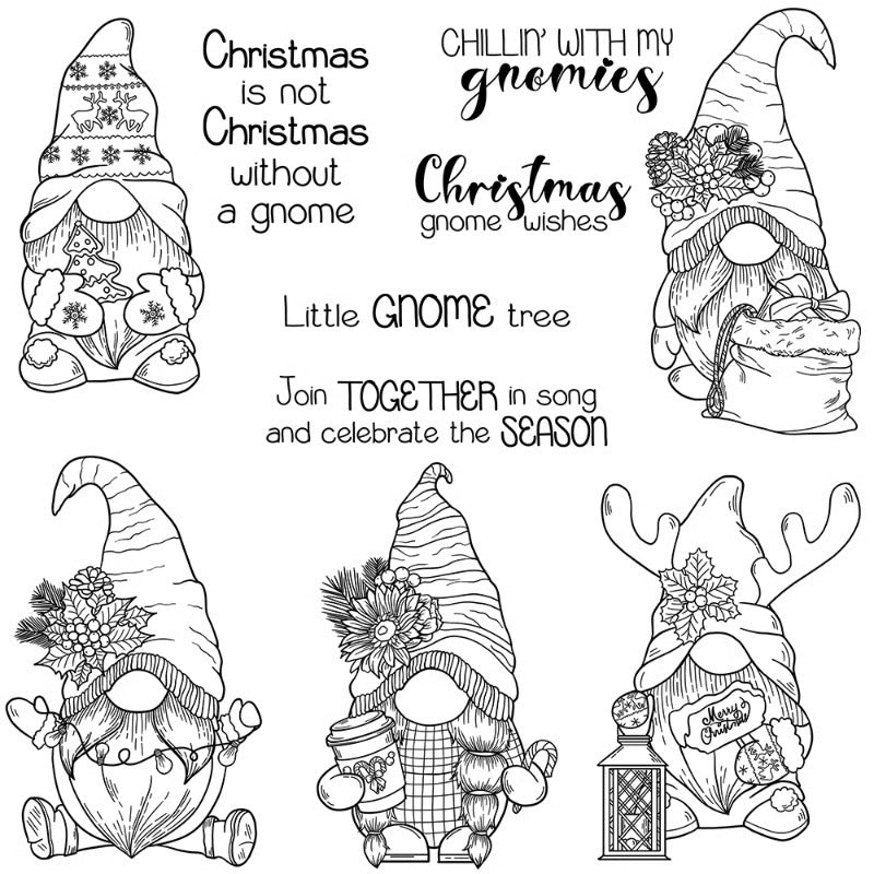 Christmas Gnomes Dies & Stamps Set