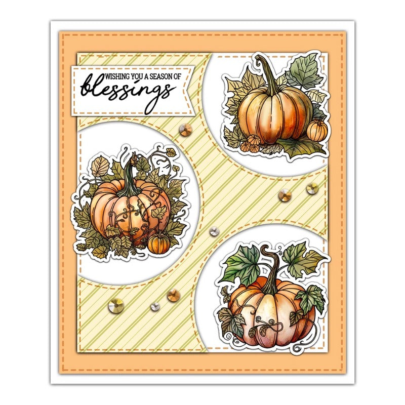 Autumn Harvest Of Pumpkins Dies & Stamps Set