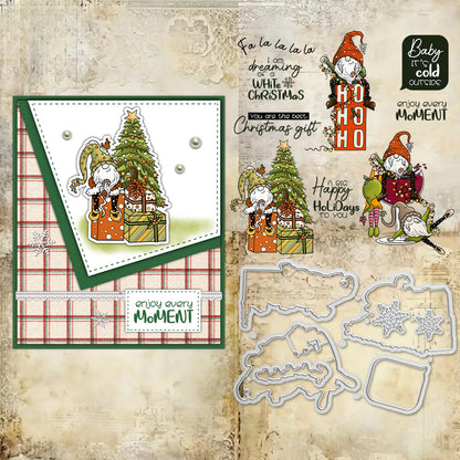 Christmas Gnomes Dies & Stamps Set