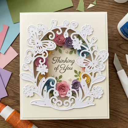 3D Butterfly Flowers Frame Metal Cutting Dies