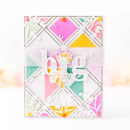 Rhombus Hollow Background Board Cutting Dies