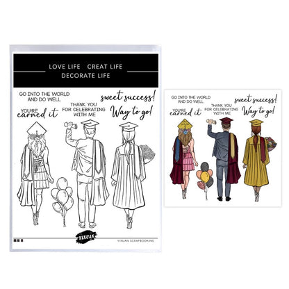Bachelor Uniforms For Boys & Girls Dies & Stamps Set
