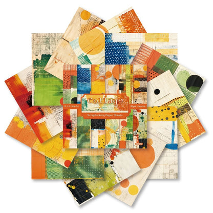 24PCS 6" Collage Scrapbook Paper & Cardstock