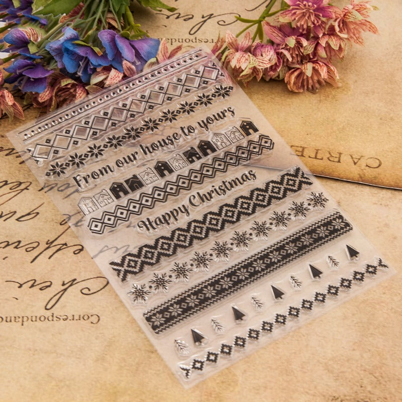 Christmas Long Waist Line Clear Stamps