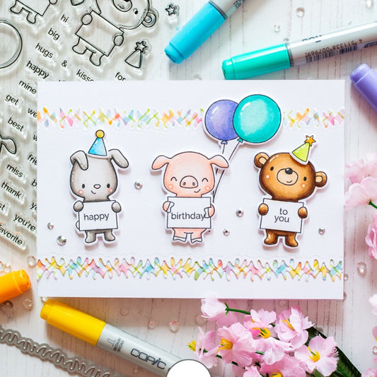 Animal Message Board Dies & Stamps Set