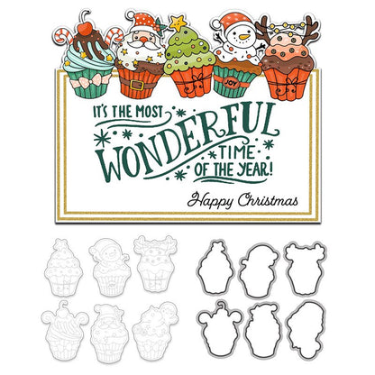 Christmas Cake Dies & Stamps Set