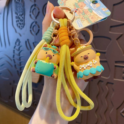 Cute Dolphin Island Vacation Series Keychain