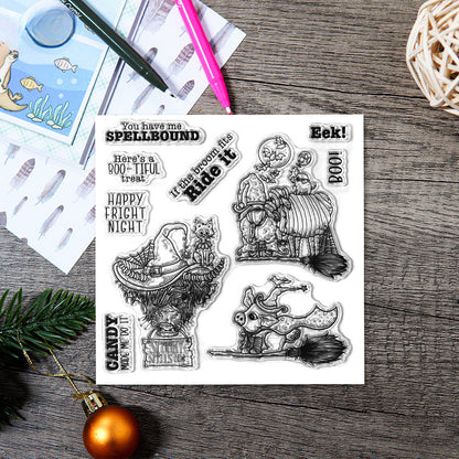 Halloween Theme Dies & Stamps Set