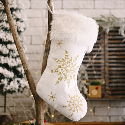 Christmas Pearl Snowflake Christmas Stockings Pendant Decorations