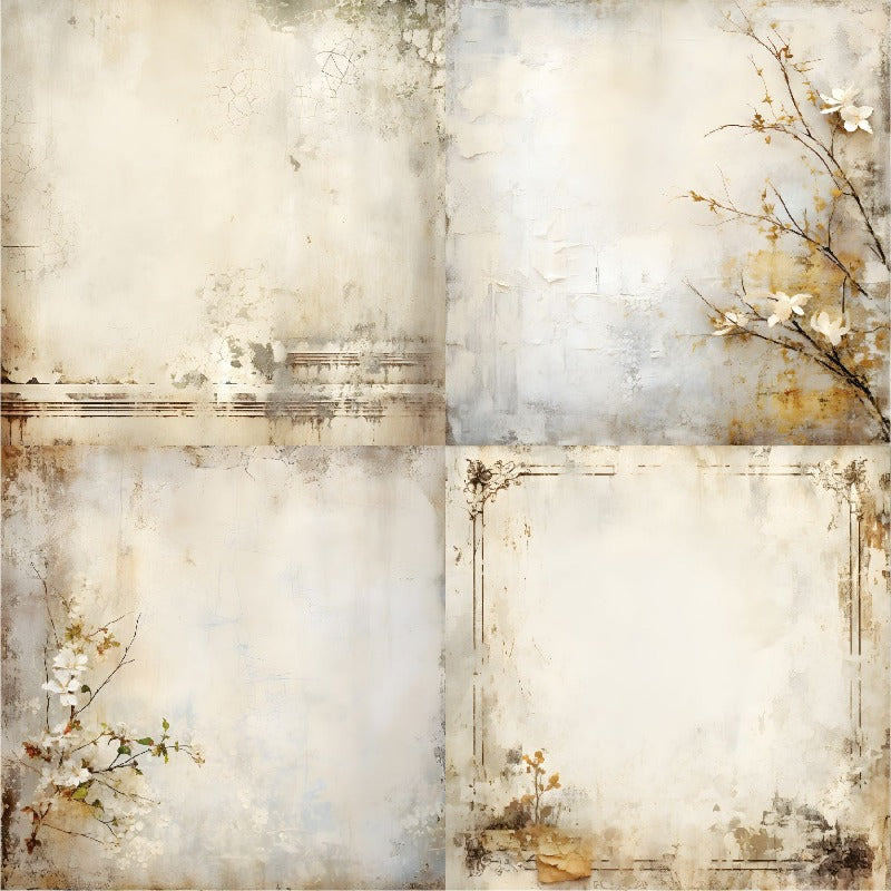 24PCS 6" Weathered Grace Scrapbook Paper & Cardstock