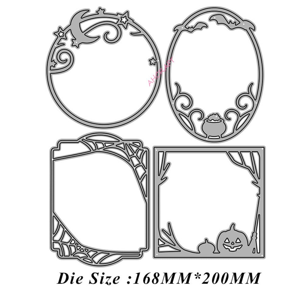 Four Halloween Background Frames Cutting Dies