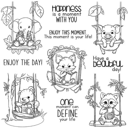 Small Animals Swing Clear Stamps