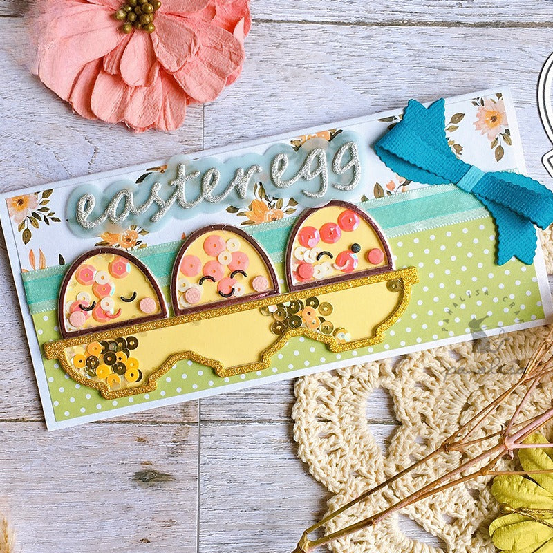Cute Easter Egg Metal Cutting Dies