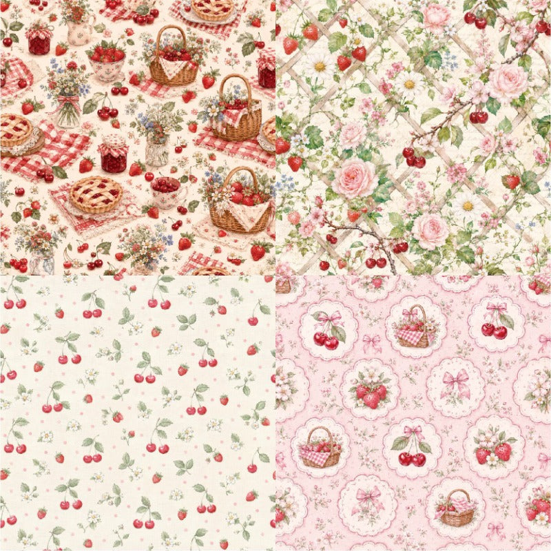 24PCS 6" Fruits Scrapbook Paper & Cardstock