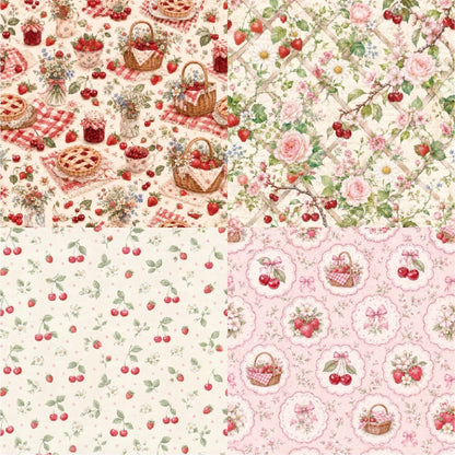 24PCS 6" Fruits Scrapbook Paper & Cardstock
