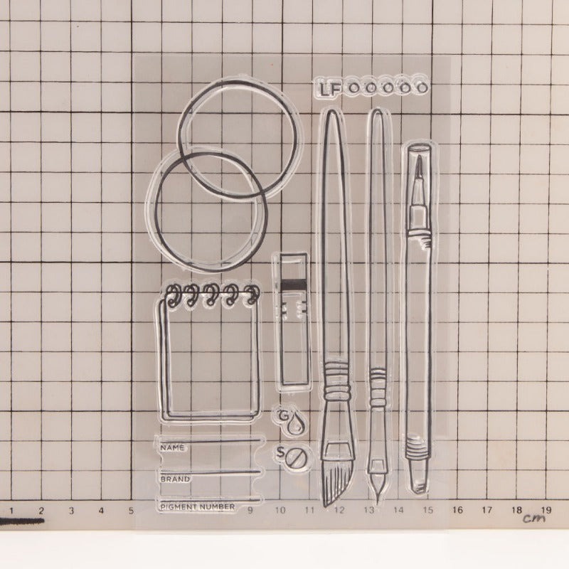 Pen Calendar Diary Clear Stamps