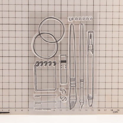 Pen Calendar Diary Clear Stamps
