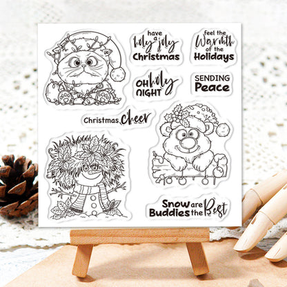 Christmas Animals Dies & Stamps Set