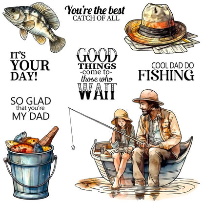 Fishing Dies & Stamps Set
