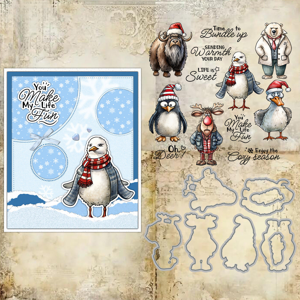 Christmas Animals Dies & Stamps Set