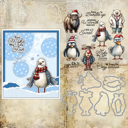 Christmas Animals Dies & Stamps Set