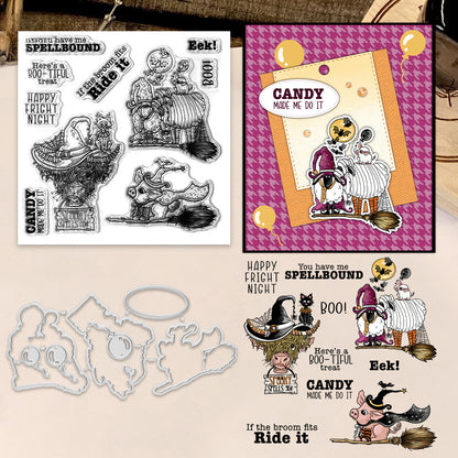 Halloween Theme Dies & Stamps Set