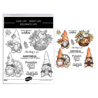 Autumn Harvest Pumpkin Gnome Dies & Stamps Set