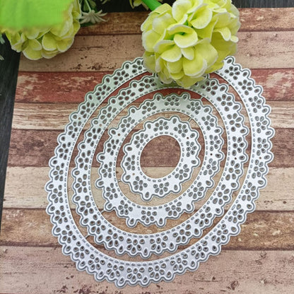 Stackable Oval Lace Frame Cutting Dies