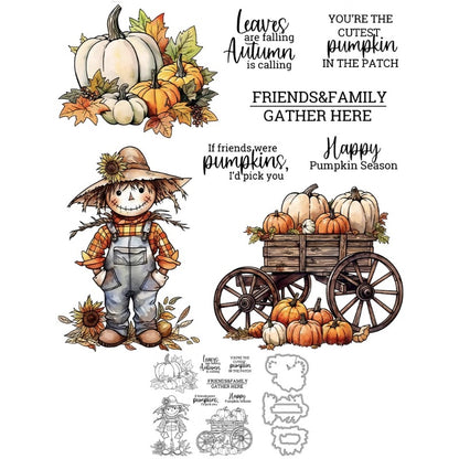 Fall Harvest Pumpkin Scarecrow Dies & Stamps Set