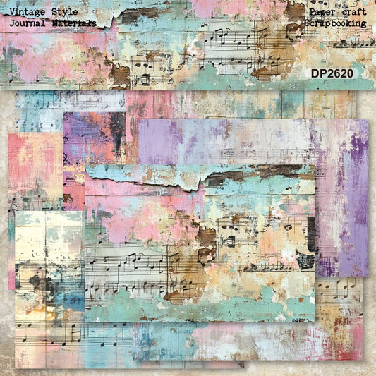 A5 Oil Painting Textures Journal Scrapbook Paper