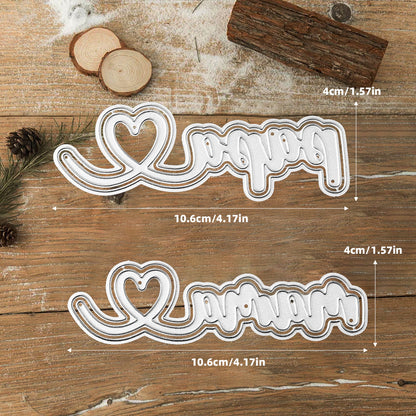 Papa Mama Letters Metal Cutting Dies