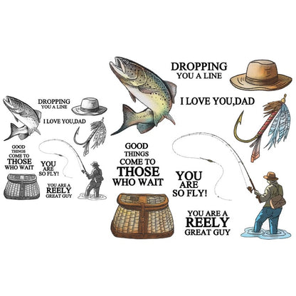 Summer Fishing Dies & Stamps Set