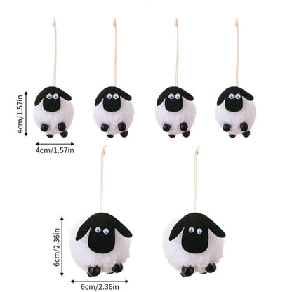 Black and White Lamb Pendant Decorations