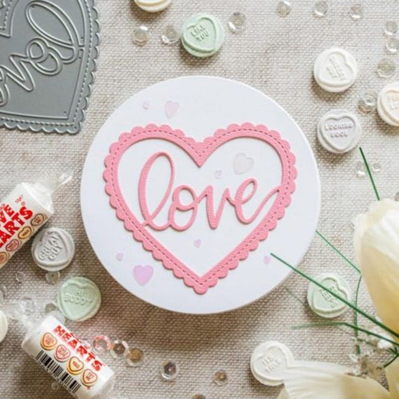 Hollow Lace Heart Metal Cutting Dies