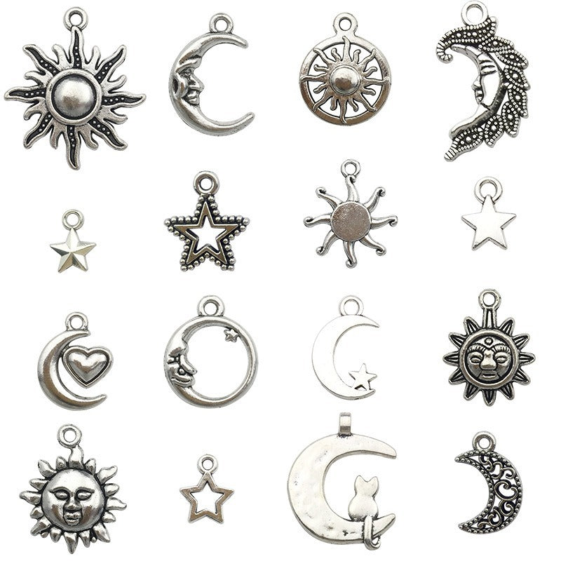 1 Pc Retro Sun Moon Star Jewelry Pendant