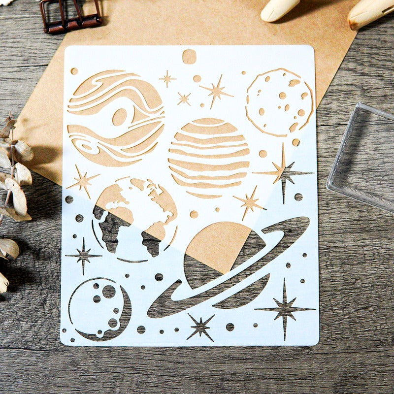 Planet DIY Painting Hollow Stencil