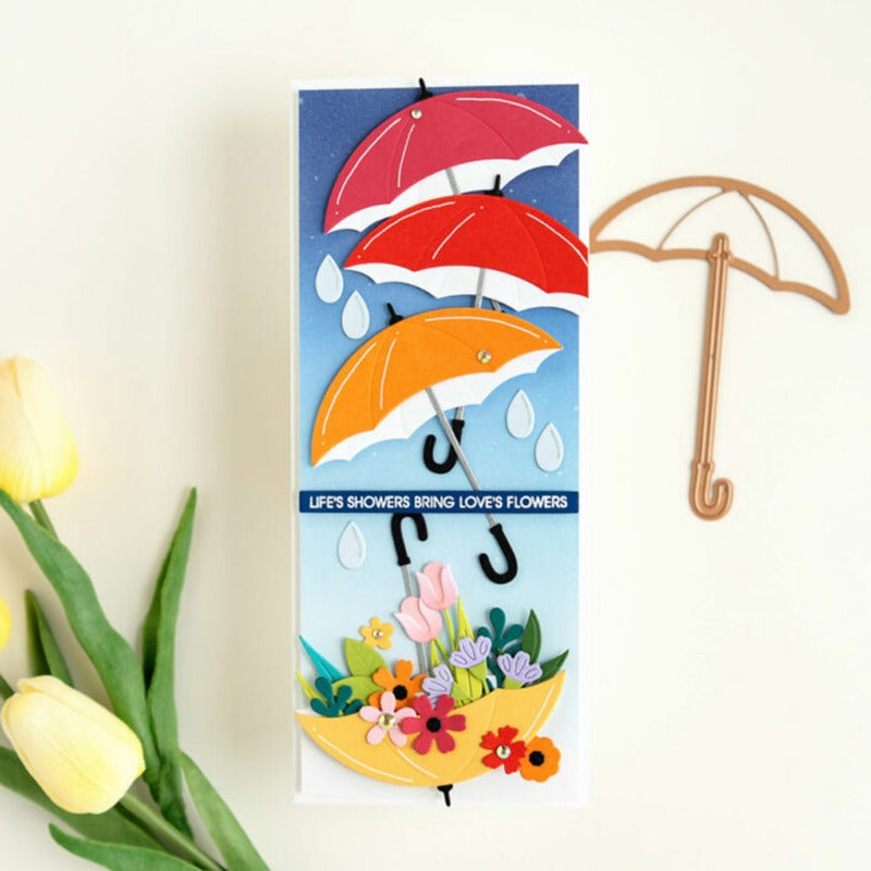 Umbrellas and Flowers Metal Cutting Dies